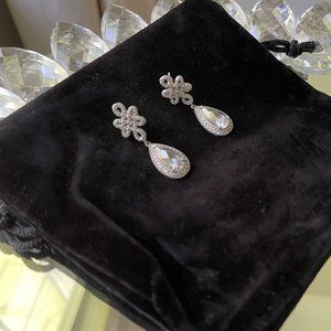 Saks Fifth Avenue - white crystal earrings